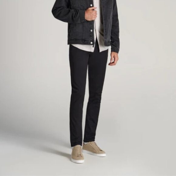 American Tall – Size 28/36 Black –Carman TAPERED Fit Five Pocket Mens Pants - Picture 1 of 11